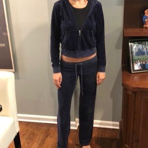 Juicy Couture Navy Track Suit pants P top junior L
